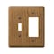 Amerelle Amerelle Contemporary Brown 2 gang Wood Toggle Wall Plate 1 pk 901TR - alternate 1